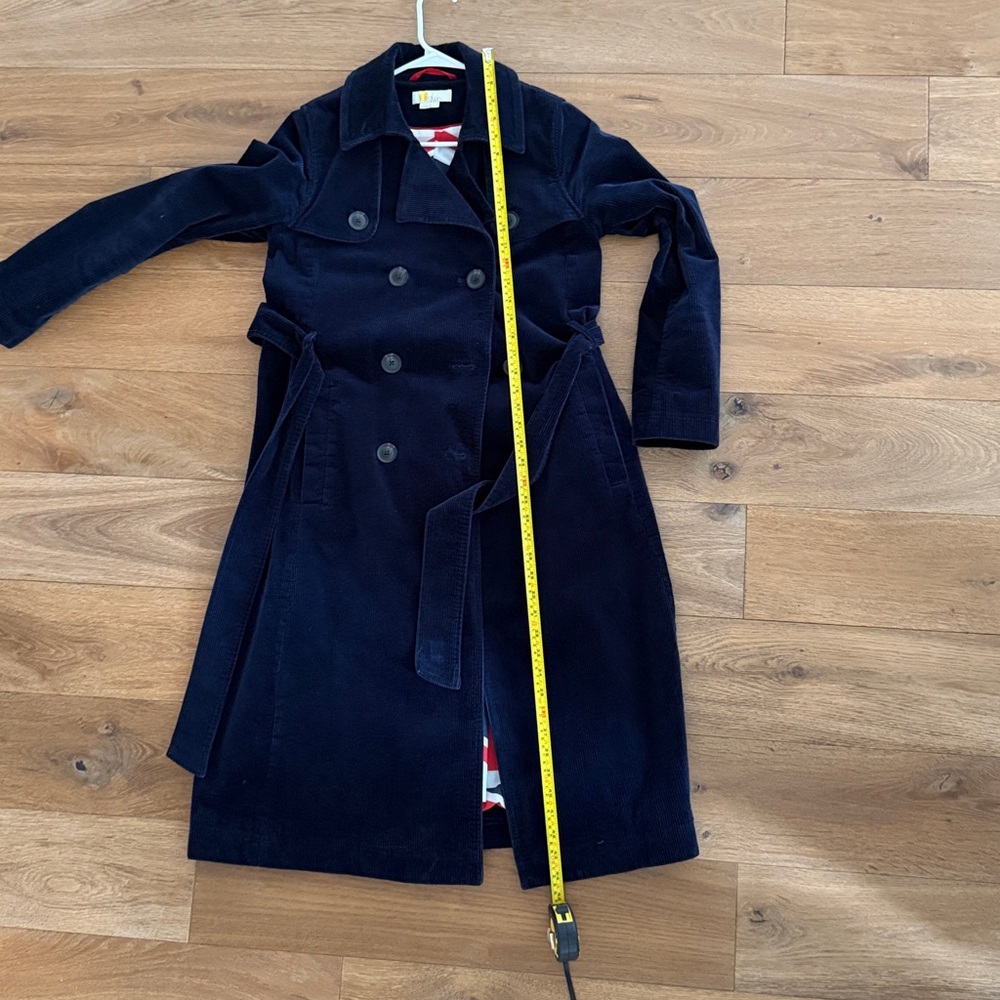 Boden Navy Corduroy Markham Trench Coat UK 8 / US 4 - Picture 12 of 13